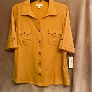 Style & Company, Button down shirt, size Large